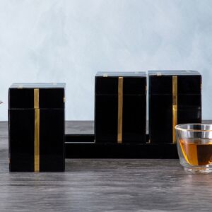 Fairmont Park Bilski Kitchen Canister Set Black;Gold Fairmont Park Bilski Kitchen Canister Set Black;Gold