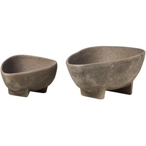 Ivy Bronx Deriva Set Of 2 Textured Grey Bowls Grey Ivy Bronx Deriva Set Of 2 Textured Grey Bowls Grey