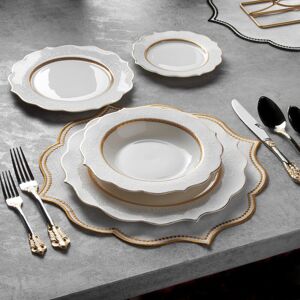 Canora Grey Konigtum Bone China Dinnerware - Set of 24 Gold 24 Canora Grey Konigtum Bone China Dinnerware - Set of 24 Gold 24