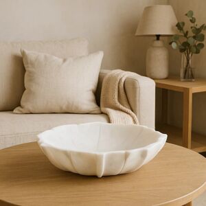 Metro Zoro Marble Decorative Bowl White 7.5cm H x 30cm W x 30cm D Metro Zoro Marble Decorative Bowl White 7.5cm H x 30cm W x 30cm D