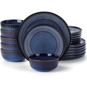 Latitude Run 18-Piece Stoneware Dinnerware Set - Service For 6 Nebulas Blue 18 Latitude Run 18-Piece Stoneware Dinnerware Set - Service For 6 Nebulas Blue 18