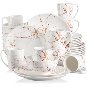 LOVECASA 32 Piece Dinnerware Set, Service for 8 White 32 LOVECASA 32 Piece Dinnerware Set, Service for 8 White 32