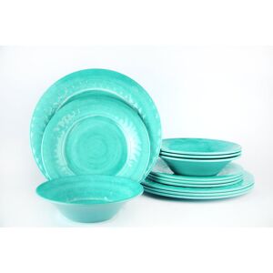 Brambly Cottage Surber 12 Piece Melamine Dinnerware Set Turquoise 1 Brambly Cottage Surber 12 Piece Melamine Dinnerware Set Turquoise 1
