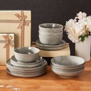 Vancasso 16 Piece Dinnerware Set - Service for 4 Grey 12 Vancasso 16 Piece Dinnerware Set - Service for 4 Grey 12