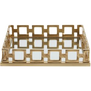 Canora Grey Blagdon Vanity Tray Gold 33cm W X 33cm D X 6cm H Canora Grey Blagdon Vanity Tray Gold 33cm W X 33cm D X 6cm H
