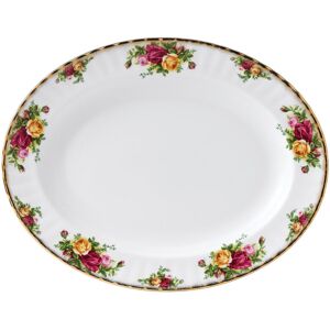 Royal Albert, Old Country Roses - Oval Platter Green;Red;Yellow 30.8cm W X 41.3cm L X 3.2cm H Royal Albert, Old Country Roses - Oval Platter Green;Red;Yellow 30.8cm W X 41.3cm L X 3.2cm H