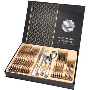 Brayden Studio Arnelia 24 Piece Stainless Steel Cutlery Set , Service for 6 Silver 24 Brayden Studio Arnelia 24 Piece Stainless Steel Cutlery Set , Service for 6 Silver 24