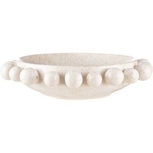 World Menagerie Handmade Ceramic White Round Decoration Dish, Bobble Edged Serving Bowl Home Decor Accent Piece White World Menagerie Handmade Ceramic White Round Decoration Dish, Bobble Edged Serving Bowl Home Decor Accent Piece White