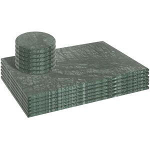 Argon Tableware Marble Placemat And Coaster Green 30cm W X 30cm L X 20cm D Argon Tableware Marble Placemat And Coaster Green 30cm W X 30cm L X 20cm D