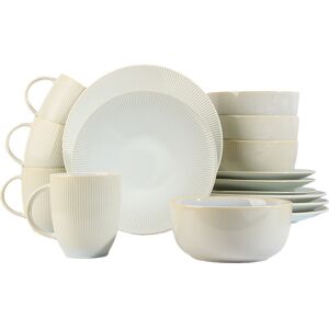 Waterside 16pc Reactive Glaze Dinner Set Cream 16 Waterside 16pc Reactive Glaze Dinner Set Cream 16
