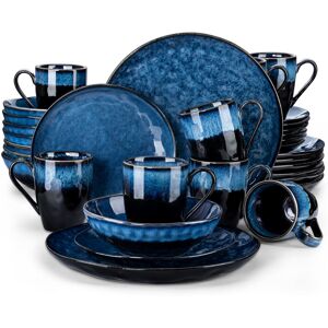 Vancasso 32 Piece Dinnerware Set, Service for 8 Dark Blue 32 Vancasso 32 Piece Dinnerware Set, Service for 8 Dark Blue 32