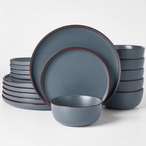 Latitude Run 18-Piece Stoneware Dinnerware Set - Service For 6 Charcoal 18 Latitude Run 18-Piece Stoneware Dinnerware Set - Service For 6 Charcoal 18