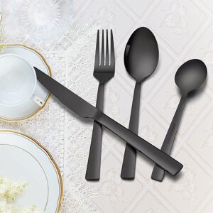 Latitude Run Wrangell 16 Piece Stainless Steel Cutlery Set , Service for 4 Satin Black 16 Latitude Run Wrangell 16 Piece Stainless Steel Cutlery Set , Service for 4 Satin Black 16
