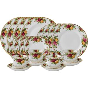 Royal Albert, Old Country Roses - 20 Piece Dinnerware Set, Service for 4 Red;Pink 20 Royal Albert, Old Country Roses - 20 Piece Dinnerware Set, Service for 4 Red;Pink 20