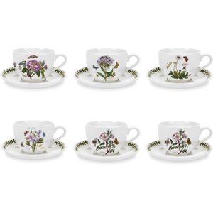 Portmeirion Botanic Garden 6 Piece Jumbo Cups & Saucers Set White 500ml Portmeirion Botanic Garden 6 Piece Jumbo Cups & Saucers Set White 500ml