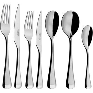 Grunwerg Rivers Collection 56 Piece Stainless Steel Cutlery Set , Service for 8, Don Silver 56 Grunwerg Rivers Collection 56 Piece Stainless Steel Cutlery Set , Service for 8, Don Silver 56