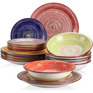 Vancasso AITKIKTM Albero 18 Piece Dinnerware Set, Service for 6 Green;Yellow;Orange 18 Vancasso AITKIKTM Albero 18 Piece Dinnerware Set, Service for 6 Green;Yellow;Orange 18