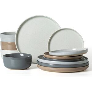 Latitude Run 12 Piece Stoneware Dinnerware Set - Service for 4 Multicolor 12 Latitude Run 12 Piece Stoneware Dinnerware Set - Service for 4 Multicolor 12