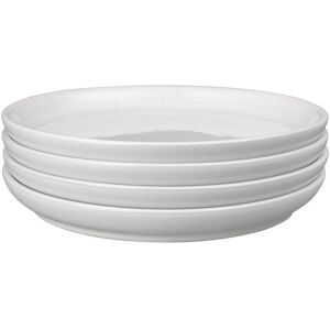 Denby Elements Medium Coupe Plates Stone White 21cm W X 2.5cm W Denby Elements Medium Coupe Plates Stone White 21cm W X 2.5cm W
