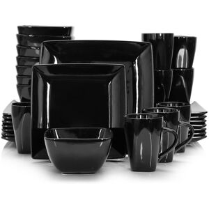 Vancasso Stoneware Dinnerware - Set of 32 Black 32 Vancasso Stoneware Dinnerware - Set of 32 Black 32
