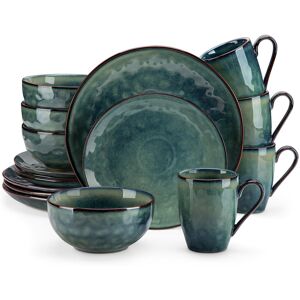 Vancasso ?16 Piece Dinnerware Set, Service for 4 Grey/Green 16 Vancasso ?16 Piece Dinnerware Set, Service for 4 Grey/Green 16