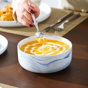 MALACASA 24 Piece Porcelain China Dinnerware Set - Service for 8 Blue 24 MALACASA 24 Piece Porcelain China Dinnerware Set - Service for 8 Blue 24