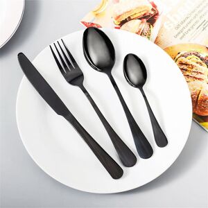 Latitude Run Aaronisha 16 Piece Stainless Steel Cutlery Set , Service for 4 Satin Black 16 Latitude Run Aaronisha 16 Piece Stainless Steel Cutlery Set , Service for 4 Satin Black 16