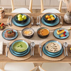 Vancasso 16-Piece Dinnerware set for 4 Blue 16 Vancasso 16-Piece Dinnerware set for 4 Blue 16