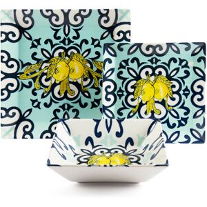 Excelsa 18 Piece Ceramic Dinnerware Set - Service for 6 Multicolor 18 Excelsa 18 Piece Ceramic Dinnerware Set - Service for 6 Multicolor 18