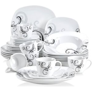 Vancasso 30 Piece Dinnerware Set, Service for 6 Black;White 30 Vancasso 30 Piece Dinnerware Set, Service for 6 Black;White 30