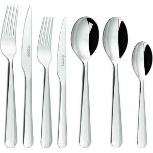 Grunwerg Rivers Collection 84 Piece Stainless Steel Cutlery Set , Service for 12, Rivelin Silver 84 Grunwerg Rivers Collection 84 Piece Stainless Steel Cutlery Set , Service for 12, Rivelin Silver 84