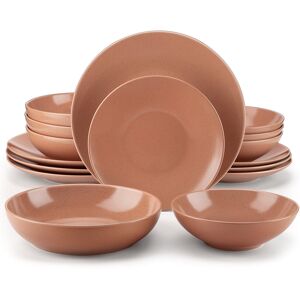 Vancasso Karsabe Dinnerware - Set of 16 Orange 16 Vancasso Karsabe Dinnerware - Set of 16 Orange 16