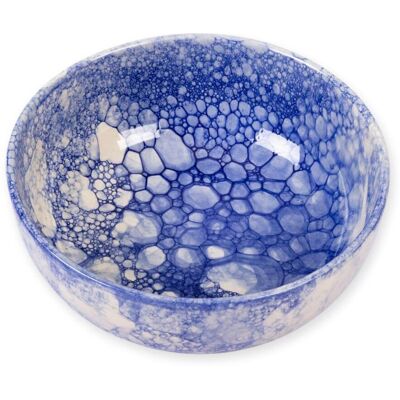 Verano Spanish Ceramics Burbujas Bowl Blue;White 31cm W Verano Spanish Ceramics Burbujas Bowl Blue;White 31cm W