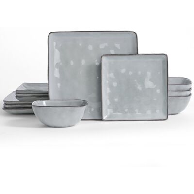 August Grove 12 Piece Stoneware Dinnerware Set - Service for 4 Grey 12 August Grove 12 Piece Stoneware Dinnerware Set - Service for 4 Grey 12