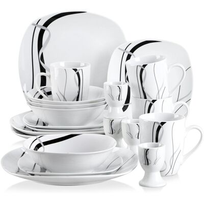 Vancasso 20 Piece Dinnerware Set, Service for 4 White Vancasso 20 Piece Dinnerware Set, Service for 4 White