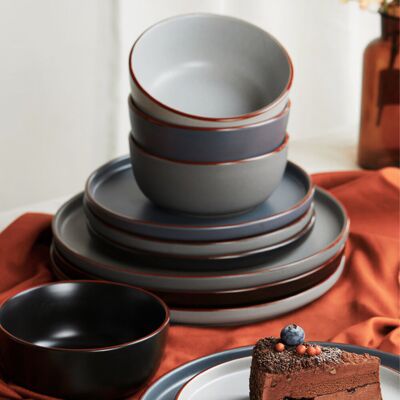 Latitude Run 12-Piece Stoneware Dinnerware Set - Service For 4 Multicolour 12 Latitude Run 12-Piece Stoneware Dinnerware Set - Service For 4 Multicolour 12