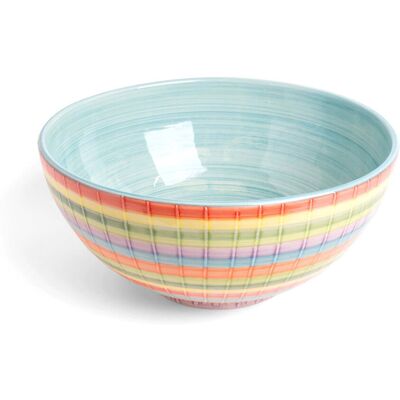 Beachcrest Home Chidsey Ceramic Deep Serving Bowl Purple;Orange;Yellow;Red;Green;Blue 31cm W Beachcrest Home Chidsey Ceramic Deep Serving Bowl Purple;Orange;Yellow;Red;Green;Blue 31cm W