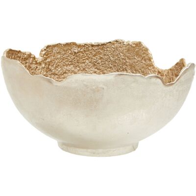Rosdorf Park Fong Aluminum Decorative Bowl in Gold/Silver Silver;Gold 1 Rosdorf Park Fong Aluminum Decorative Bowl in Gold/Silver Silver;Gold 1