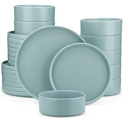 Vancasso Stoneware Dinnerware - Set of 24 Blue 24 Vancasso Stoneware Dinnerware - Set of 24 Blue 24