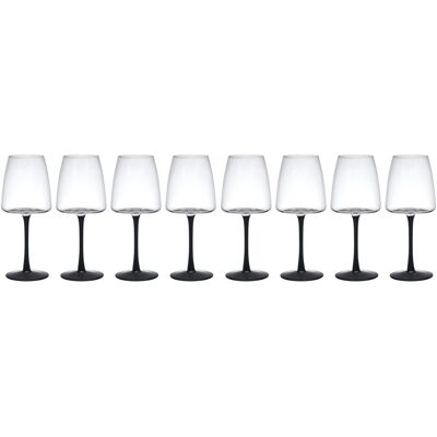 Mikasa Palermo White Wine Glass Set, Set of 8 Elegant Crystal Glassware, 400ml Clear Mikasa Palermo White Wine Glass Set, Set of 8 Elegant Crystal Glassware, 400ml Clear