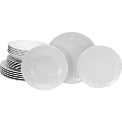 Creatable Valencia White Porcelain Dinnerware Set - 18 pcs Creatable Valencia White Porcelain Dinnerware Set - 18 pcs