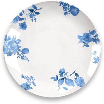 Lark Manor Bohrer Cottage Blue Floral Dinner Plate, 27cm Blue;White 26.7cm W Lark Manor Bohrer Cottage Blue Floral Dinner Plate, 27cm Blue;White 26.7cm W