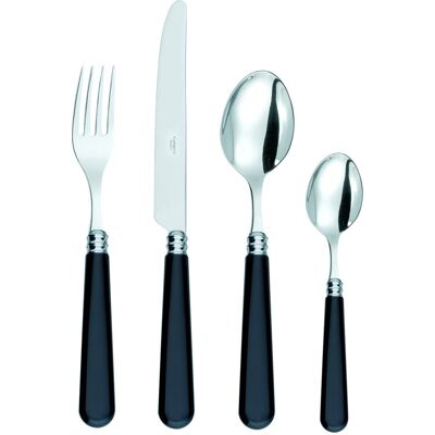 CAPDECO Altea 24 Piece Cutlery Set, Service for 6 Black 24 CAPDECO Altea 24 Piece Cutlery Set, Service for 6 Black 24