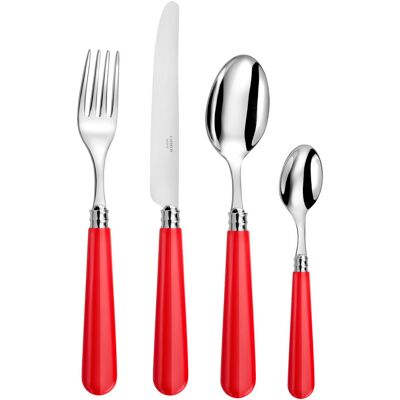 CAPDECO Altea 24 Piece Cutlery Set, Service for 6 Red 24 CAPDECO Altea 24 Piece Cutlery Set, Service for 6 Red 24