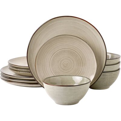Richmount 12 Piece Stoneware Dinnerware Set - Service for 4 Castle Wall Richmount 12 Piece Stoneware Dinnerware Set - Service for 4 Castle Wall