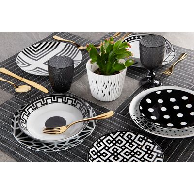 Ivy Bronx Emily 18 Piece Dinnerware Set, Service for 6 Multicolour Ivy Bronx Emily 18 Piece Dinnerware Set, Service for 6 Multicolour