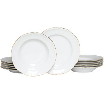 Creatable Maria Theresia 12-piece Porcelain Tableware Set - Tableware Set Creatable Maria Theresia 12-piece Porcelain Tableware Set - Tableware Set