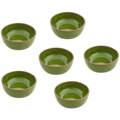 17 Stories Verano Selena Handmade Ceramic Dessert Bowl Dark Green 17 Stories Verano Selena Handmade Ceramic Dessert Bowl Dark Green