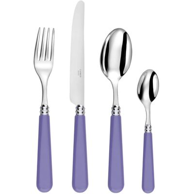 CAPDECO Altea 24 Piece Cutlery Set, Service for 6 Purple 24 CAPDECO Altea 24 Piece Cutlery Set, Service for 6 Purple 24