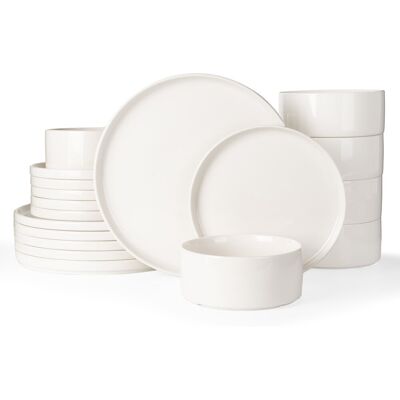 Latitude Run 18-Piece Porcelain Dinnerware Set - Service For 6 White 18 Latitude Run 18-Piece Porcelain Dinnerware Set - Service For 6 White 18